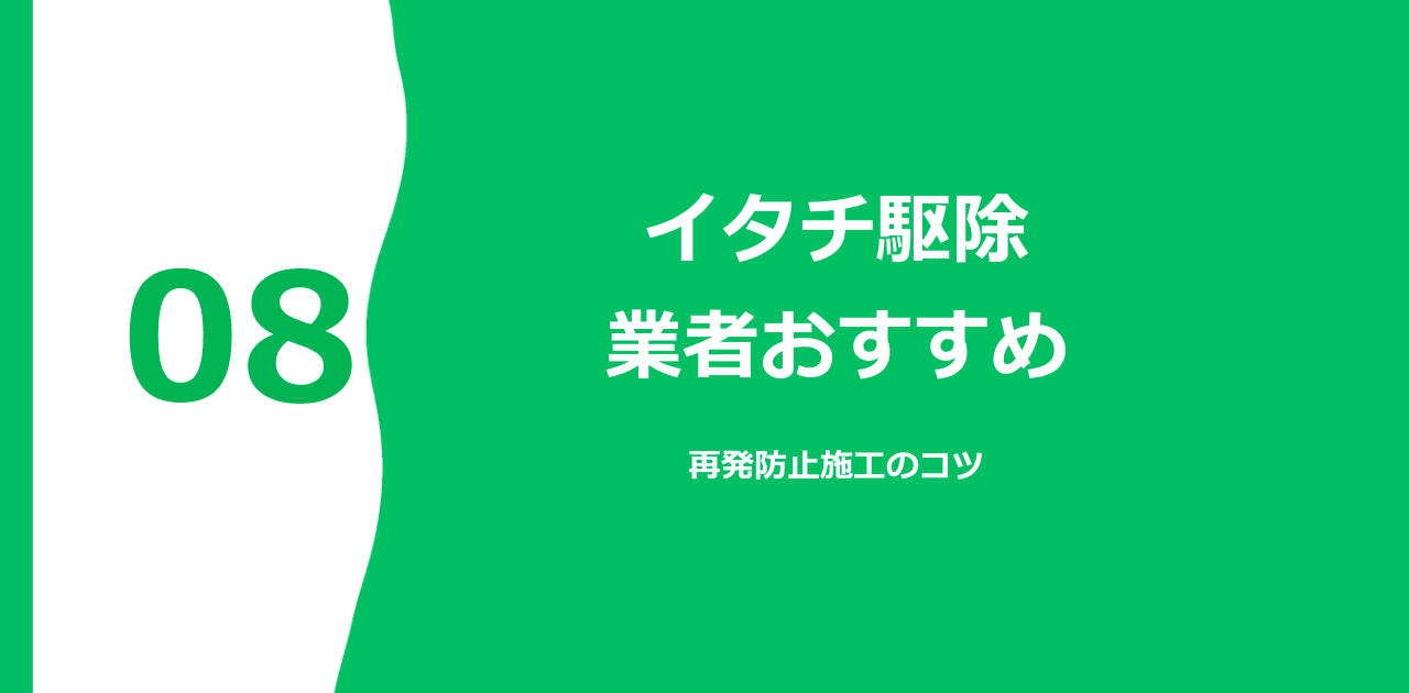 イタチ駆除業者おすすめ|再発防止施工のコツ【2026年】
